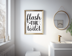 Flash the toilet